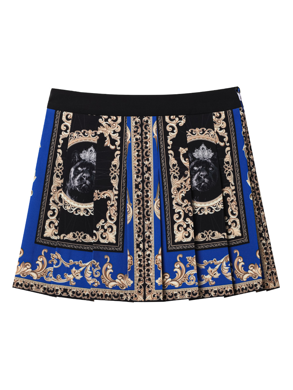 UB2SKF230BL (1) RE UTAA BAROQUE SHORT SKIRT: Blue