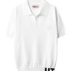UTAA Pixel Logo Openneck Knit Tee : Women's White