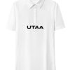 UTAA Reflected Logo Mesh Raglan Polo T-Shirts: White
