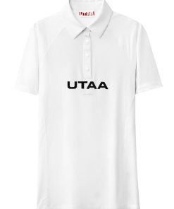 UTAA Reflected Logo Mesh Raglan Polo T-Shirts: White