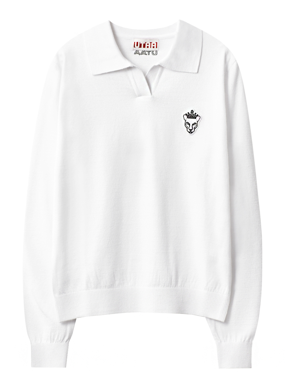 UC1KTF413WH (1) UTAA Panther Openneck Knit Pullover : Women's White