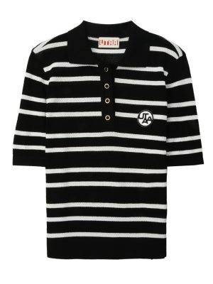 UTAA Putt Stripe Knit PK T-Shirts : Women's Black