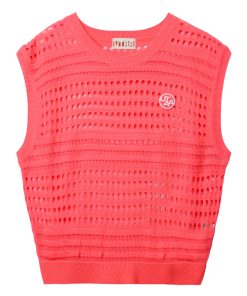 UTAA Punching Scasi Knit Vest : Women's Pink