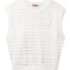 UTAA Punching Scasi Knit Vest : Women's White
