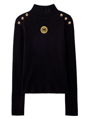 UTAA Gold Scudo Ring Panther Knit Sleeve : Women's Black