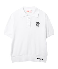 UTAA Crown Panther Wappen Classical PK Knit : Women's White
