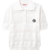 UTAA Twin Ruffle Knit PK Sleeve : Women's White