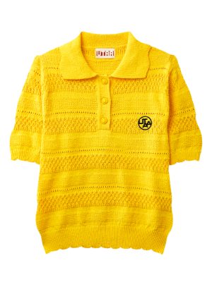 UTAA Twin Ruffle Knit PK Sleeve : Women's Yellow