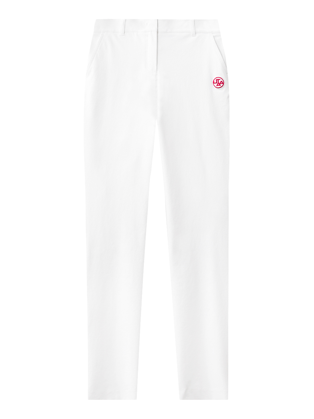 UD2PTF171WH (1) UTAA Logo Stitch Standard Pants : Women's White