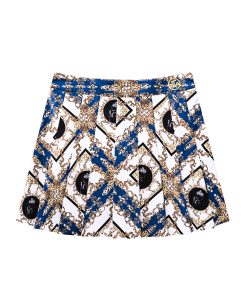 UTAA APEX Chain Baroque Pleats Skirt : Blue