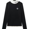 UTAA Logo Curve Ring Turtleneck Knit : Women's Black